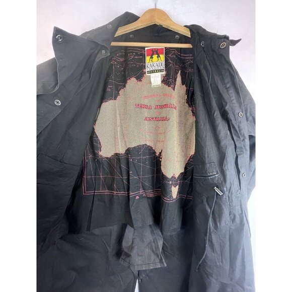 Kukadu 1032 Black Australian Drover Waxed Canvas Riders Coat Men’s XL [no cape] - Picture 11 of 14